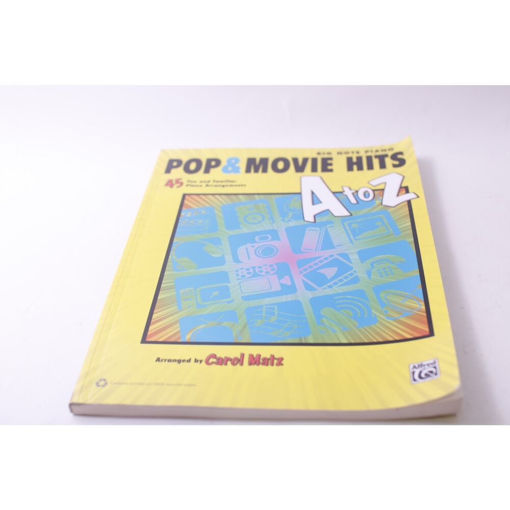 Pop & Movie Hits, A to Z, Piano, Sheet Music, Carol Matz, Alfred ~ 250809-WH 444